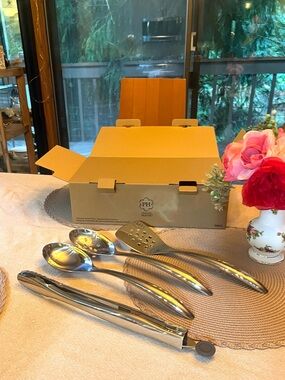Princess House Stainless Steel Serving Utensil Set - Silver